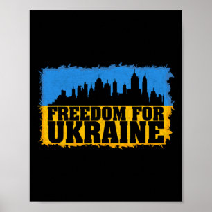 Affiche Paix Liberté Pour L'Ukraine Drapeau Je Suis Avec L