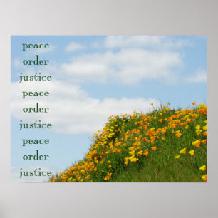 Affiche Paix Ordre Justice Beaux-Arts Imprimés Pépites Fle