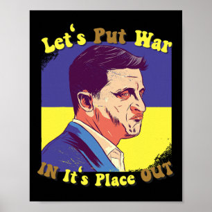 Affiche Paix pour les Ukrainiens Mettons la guerre à sa pl
