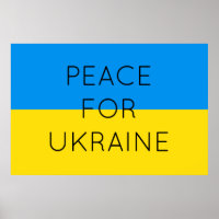 Paix pour l'Ukraine Simple minimaliste drapeau ukr