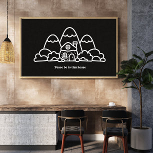 Affiche Paix sur cette maison   Cadeaux de pendaison de cr