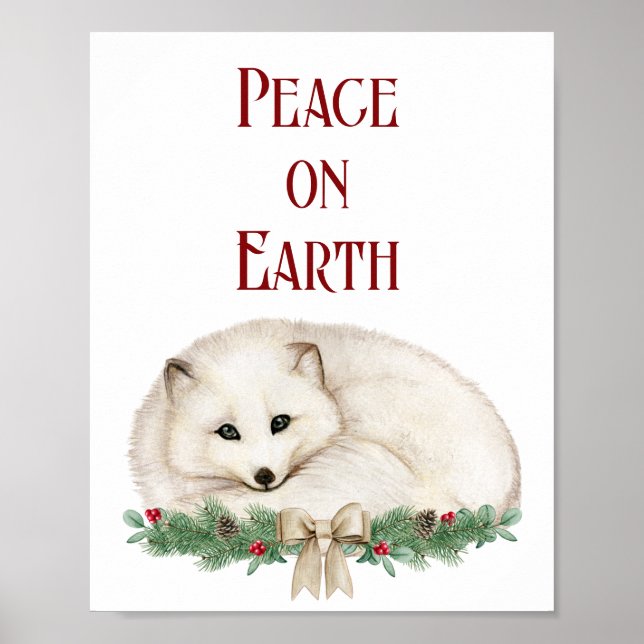 Affiche Paix sur Terre Renard Blanc de Fêtes (Devant)