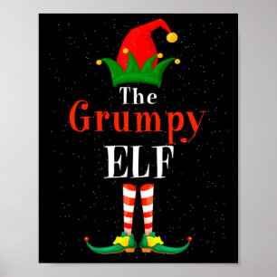 Affiche Pajama Elfe Grumpy Famille de Noël Correspondant G