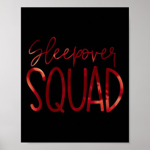 Affiche Pajama Hallowee de l'équipe de couchage de la fête