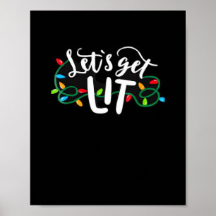 Affiche Pajamas de Noël Drôle Fantastique Obtenons Lit Noë
