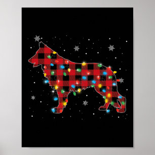 Affiche Pajamas Red Plaid Allemand Berger Amoureux de les 