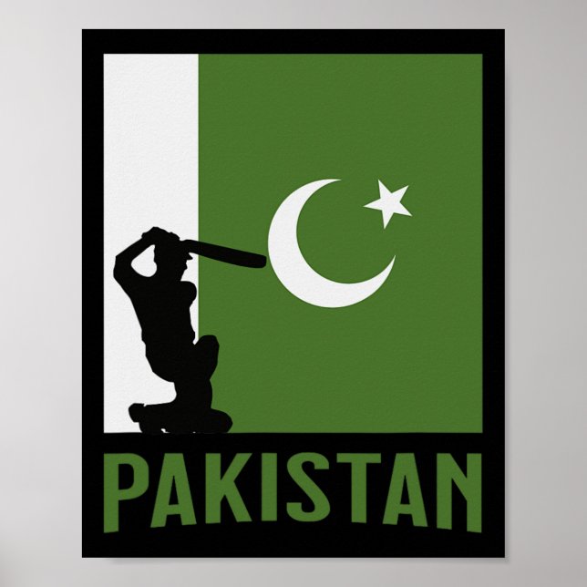 Affiche Pakistan Cricket Tee Pakistani Cricket  (Devant)