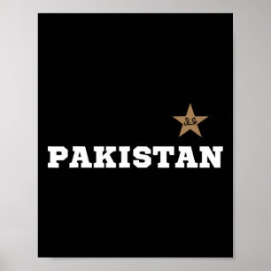 Affiche Pakistan Drapeau Pakistan Étoile Cricket Hommes Fe