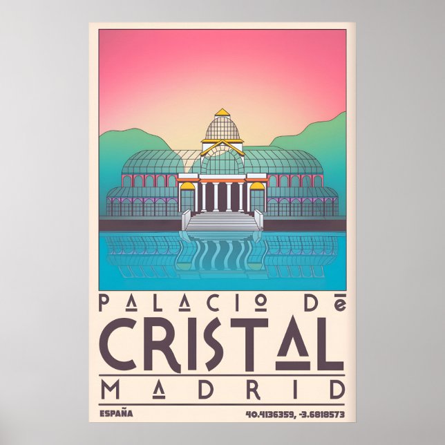 Affiche Palacio De Cristal Géométrie Gras et Calme (Devant)