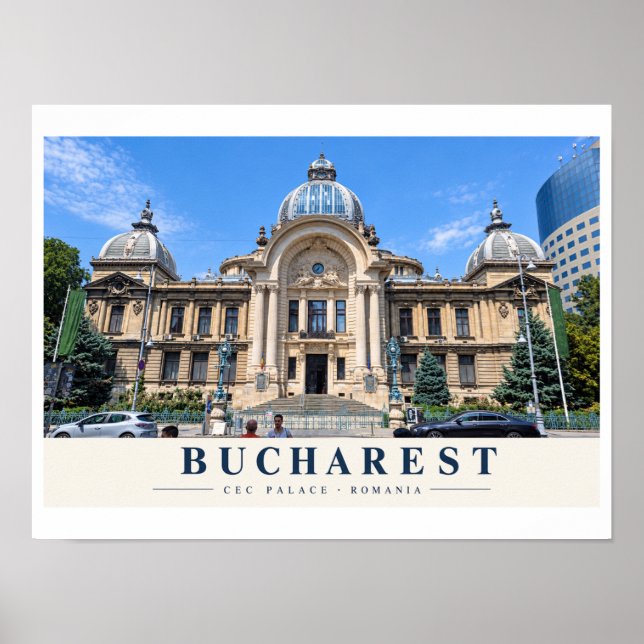 Affiche Palais CEC de Bucarest (Devant)
