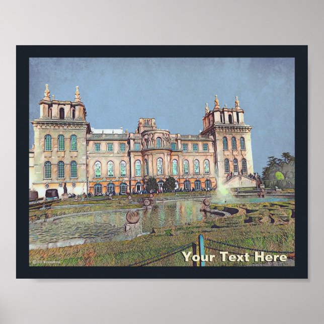 Affiche Palais de Blenheim - Vintage (Devant)