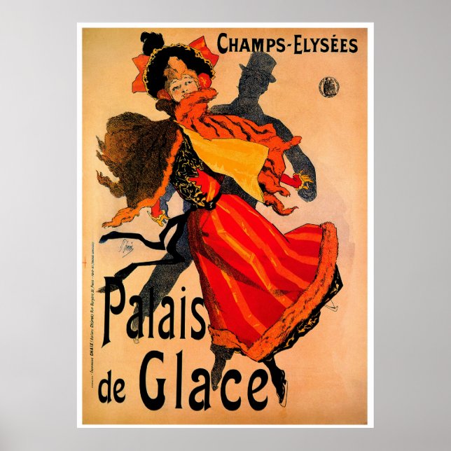 Affiche Palais de Glace 1896 ~ Vintage (Devant)