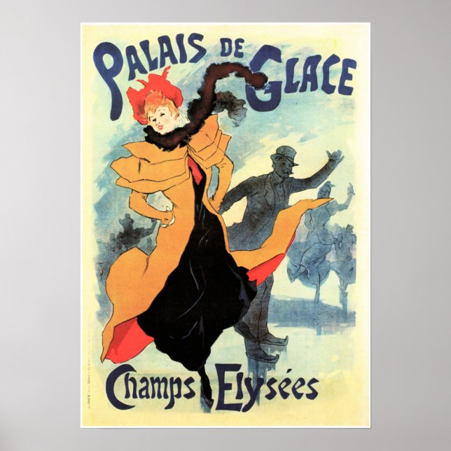 Affiche PALAIS DE GLACE Champs Elysées Vieux Jules Cheret (Devant)