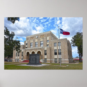 Affiche Palais de justice du comté d'Upshur, Gilmer, Texas