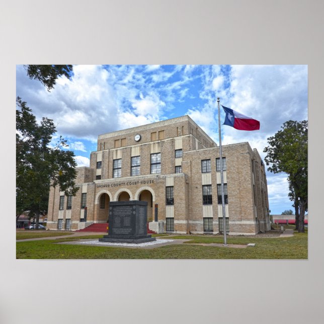 Affiche Palais de justice du comté d'Upshur, Gilmer, Texas (Devant)
