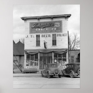 Affiche Palais de la Bière Tavern, 1940. Photo ancienne