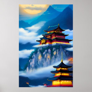 Affiche Palais de montagne chinois