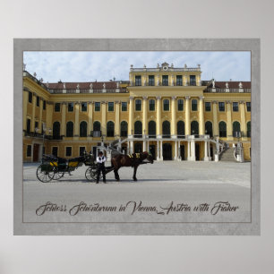 Affiche Palais de Schönbrunn à Vienne, Autriche avec