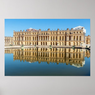 Affiche Palais de Versailles et réflexion dans un étang