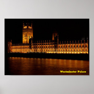 Affiche Palais de Westminster la nuit