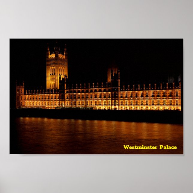 Affiche Palais de Westminster la nuit (Devant)