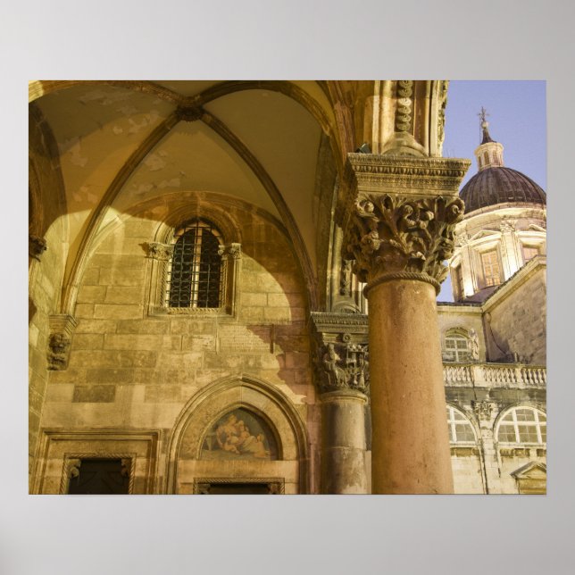 Affiche Palais du Rectorat Arches avec la cathédrale de Du (Devant)