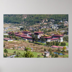Affiche Palais du roi à Thimphu - Bhoutan