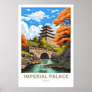 Affiche Palais Impérial Tokyo Imprimerie de voyage