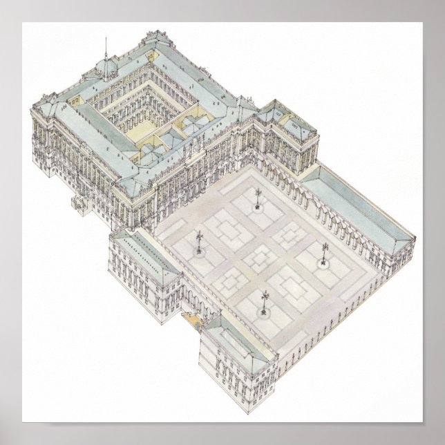 Affiche Palais Royal. Madrid Espagne (Devant)