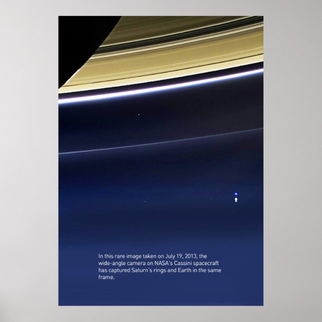 Affiche Pale Blue Dot - Cassini ⛔ qualité HQ (Devant)