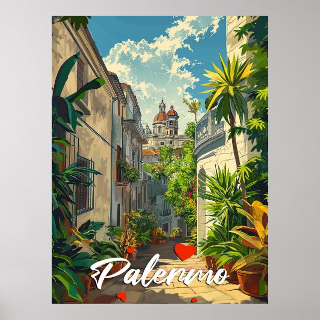 Affiche Palerme vintage (Devant)