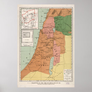 Affiche Palestine au temps de Jésus, 4 av. - 30 A.D