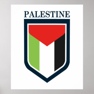 Affiche Palestine & drapeau palestinien