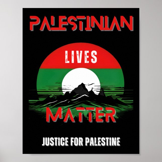 Affiche Palestine Lives S - Justice For Palestine Stick (Devant)
