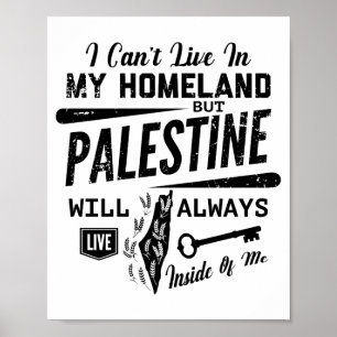 Affiche Palestine will always live inside of me