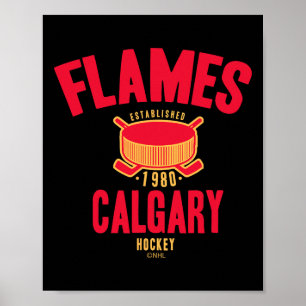 Affiche Palet de hockey Calgary Flames Blanc Officiellemen