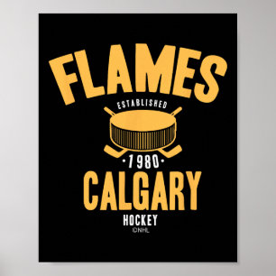 Affiche Palet de hockey Flames de Calgary Nhl sous licence