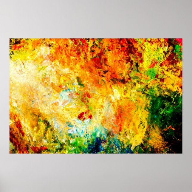 Affiche Palette Artiste Colorée (Devant)