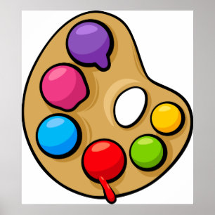 Affiche Palette d'art Peintres