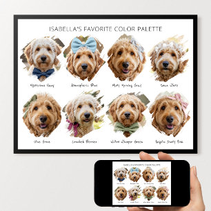 Affiche Palette de couleurs mignonne personnalisée avec ph