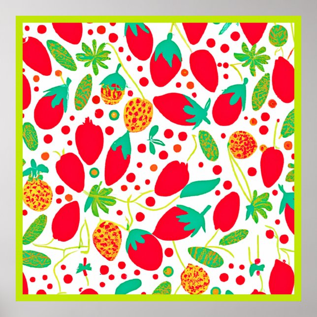 Affiche Palette de fruits Vivid Motif (Devant)