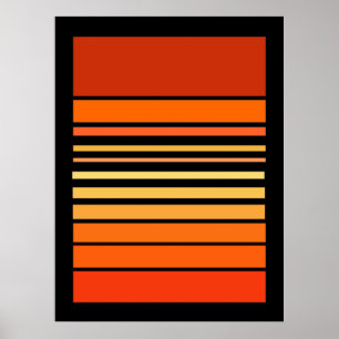 Affiche Palette de lignes de couleur orange