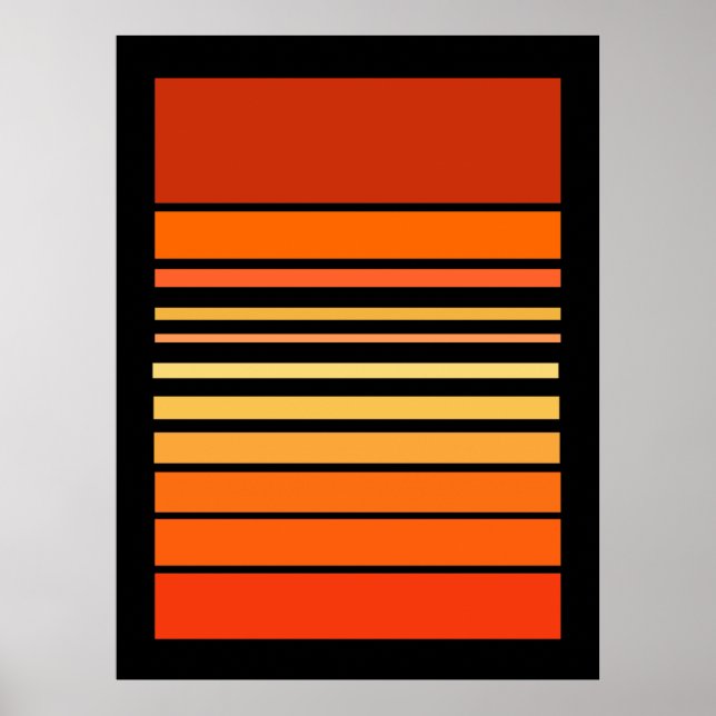 Affiche Palette de lignes de couleur orange (Devant)
