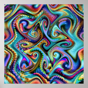 Affiche Palette d'hiver fractale