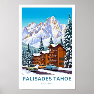 Affiche Palisades Tahoe California Travel Print