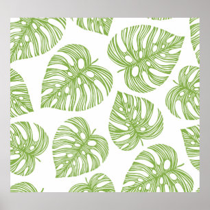 Affiche Palm Exotique Feuilles Vintage