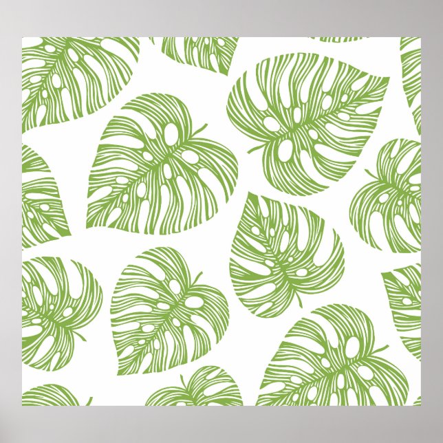 Affiche Palm Exotique Feuilles Vintage (Devant)