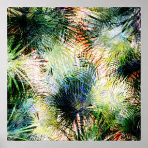 Affiche Palm Feuille moderne Tropical Abstract Design