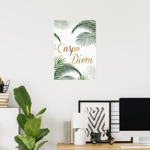 Affiche Palm Feuilles Carpe Diem