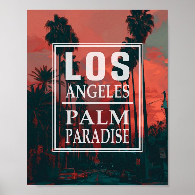 Affiche Palm Paradise de Los Angeles (Devant)